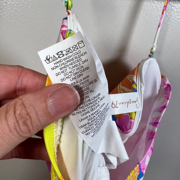 Sunshine 79 Mio Halter One Piece Swimsuit Size 10 Botanical Bliss Floral Beach - Picture 14 of 14